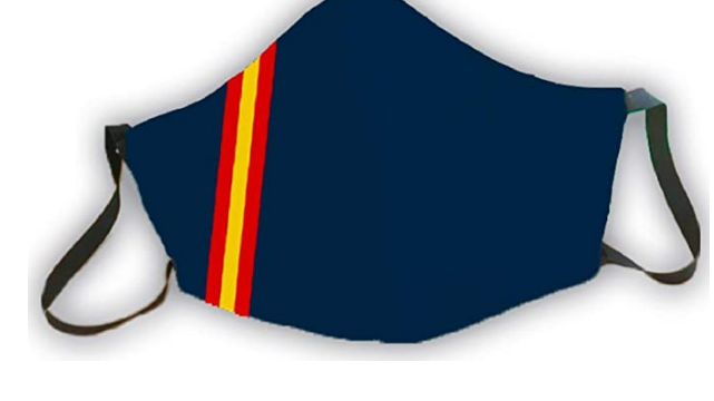Mascarilla protectora reutilizable azul bandera de España 3 capas