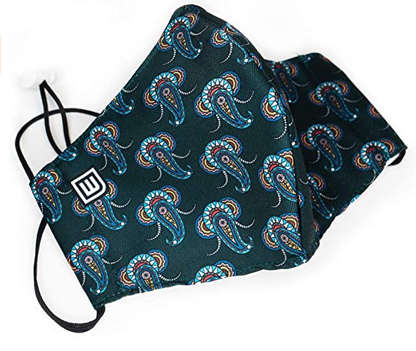 WEARK Mascarilla higienica reutilizable homologada 100% microfibra certificado 96 lavados funda interior para filtro y sistema de cierre trasero (Adulto M) Mamut