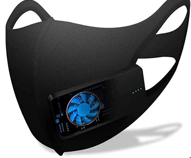 Protector facial inteligente eléctrico, protector Purificador de aire deportivo reutilizable Ambientador Respiración Protectora saludable Filtro de carbón activado lavable para ciclismo al aire libre