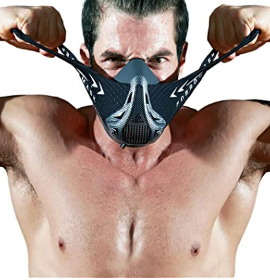 FDBRO Máscaras máscaras de Deportes, Estilo Negro, máscara;scara para Entrenamiento y acondicionamiento de Gran altitud, máscara scara Deportiva 2.0