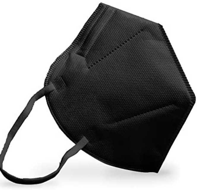 Mascarilla FFP2 color NEGRO Homologada CE 2834 EN 149:2001+A1:2009 - Bolsa Individual y ajuste craneal 40 mascarillas