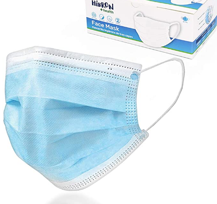 Hibron Mascarillas faciales Deshechable, pack con 50 unidades