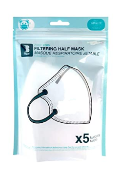 Staroon KN95 Mascarilla Protectora/Respirador de 5 Capas, FFP2, certificado CE, paquete de 5