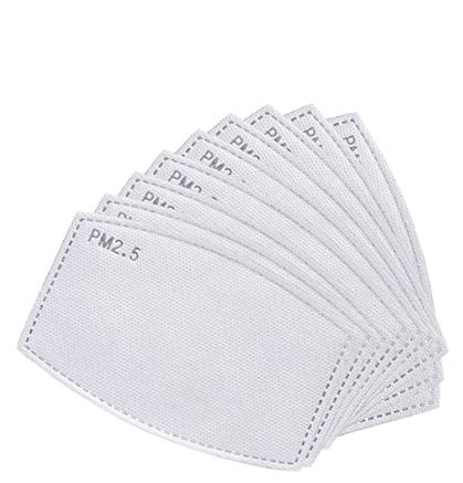 50pcs PM2.5 Filtro de carbón activado Filtro protector de inserción de respiración para hombres y mujeres, algodón reemplazable anticontaminación para adultos Actividades al aire libre