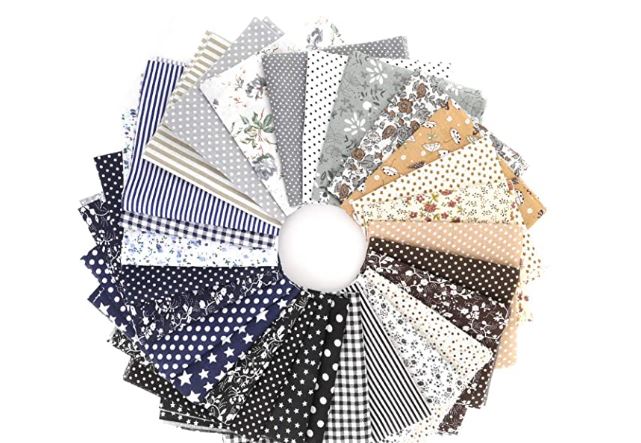 28 Piezas Tela de Algodón Patchwork, Tela de Estampada Flores de Costura de Material Textil Manualidades 