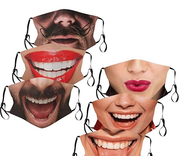 LINTONG ImpresióN Divertida 6Pc / 8Pc, Ma`scara De Broma